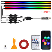 10-IN-1 Ambient LED Car Interior Light with Acrylic Rainbow Strip