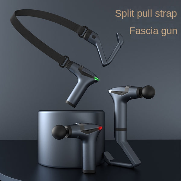 Extended handle fascia gun massage vibration impact massage pull strap