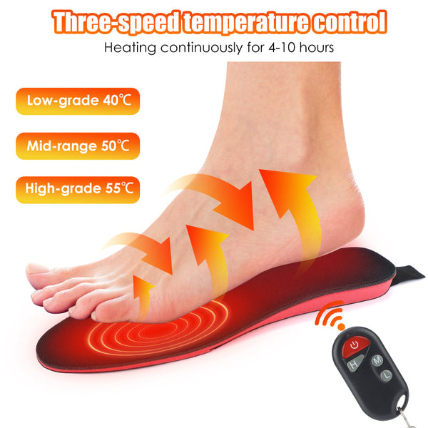 Wireless Electric Heated Insoles with Remote