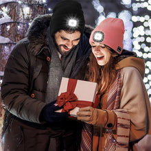 Warm LED Beanie with Bluetooth 5.4 Stereo, USB Rechargeable & 3-Level Adjustable Light | Music & Heating Winter Hat