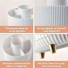 360° Rotating Makeup Organizer with 5 Compartments Storage