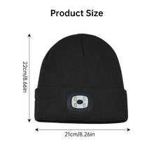 Warm LED Beanie with Bluetooth 5.4 Stereo, USB Rechargeable & 3-Level Adjustable Light | Music & Heating Winter Hat