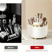 360° Rotating Makeup Organizer with 5 Compartments Storage