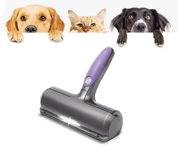 Pet Hair Remover Roller with LED Light | Sticky Lint Roller for Clothes, Furniture & Carpets