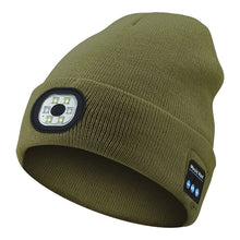 Warm LED Beanie with Bluetooth 5.4 Stereo, USB Rechargeable & 3-Level Adjustable Light | Music & Heating Winter Hat