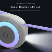 360° LED Retractable Dog Leash | Hands-Free Ring Grip with Built-In Flashlight (3M)