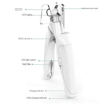 LED Safety Pet Nail Clippers with Bloodline Light