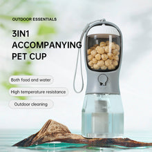 3-in-1 Portable Pet Water Bottle | Leak-Proof Travel Dispenser with Food Box