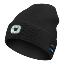 Warm LED Beanie with Bluetooth 5.4 Stereo, USB Rechargeable & 3-Level Adjustable Light | Music & Heating Winter Hat