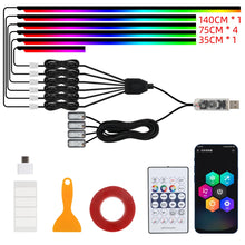 10-IN-1 Ambient LED Car Interior Light with Acrylic Rainbow Strip
