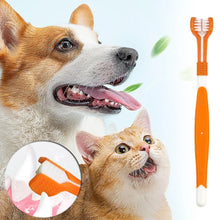 Pet Cavern™ Multi Angle Rubber Plastic Dog Cat Toothbrush Pet Care