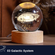 3D Moonlit Galaxy Orb – USB LED Decorative Night Light