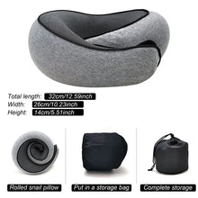 Travel Neck Pillow; Memory Foam Comfort for Rest Anywhere