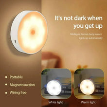Motion Sensor LED Night Light USB Rechargeable Closet Light Auto On Hands Free Infrared Sensor