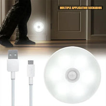 Motion Sensor LED Night Light USB Rechargeable Closet Light Auto On Hands Free Infrared Sensor