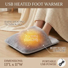 👉 USB Heated Foot Warmer Plush Heating Pad